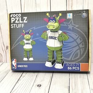 NIB Foco Pzlz Stuff NBA Magic Mascot 3D Mascot Puzzle 86 Pieces